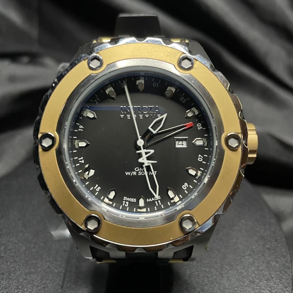 Invicta 6187 Subaqua Reserve Men’s GMT Watch Swiss Made Black w/One-Slot Case